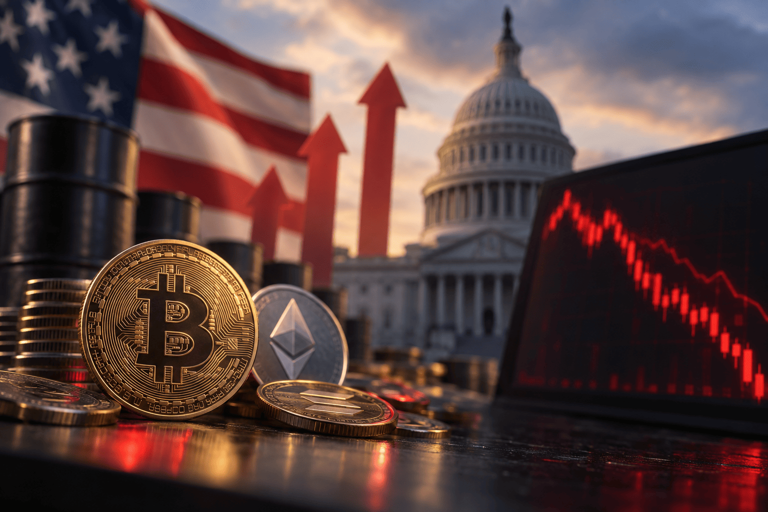 Amerikaanse producentenprijzen stijgen naar 5,4 procent, cryptokoersen zakken