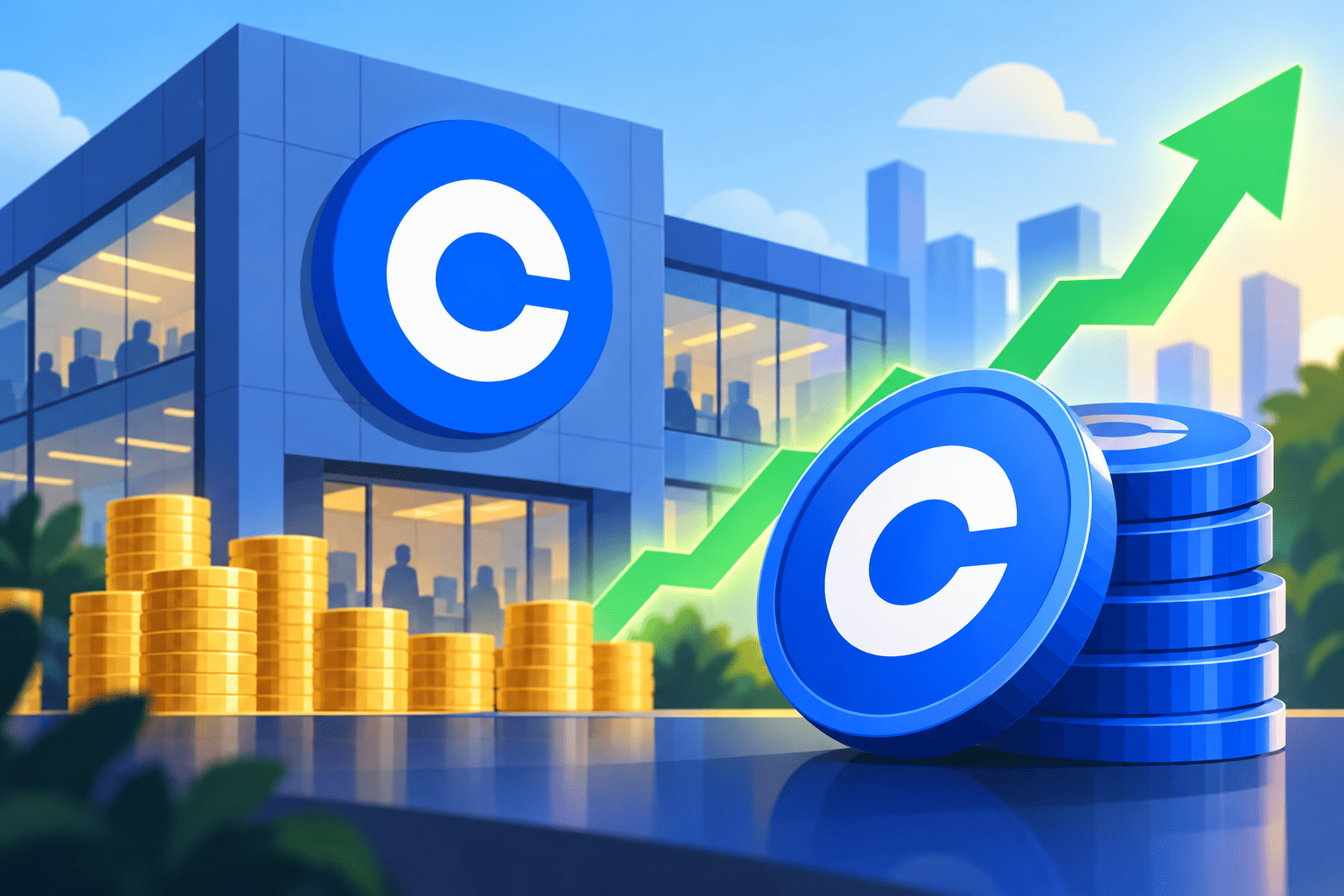 Coinbase boekt 719 miljoen dollar winst, al komt die bijna niet uit de handel