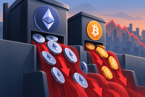 Uitstroom uit ether-ETF's houdt vijf dagen aan, nu volgen ook bitcoinfondsen