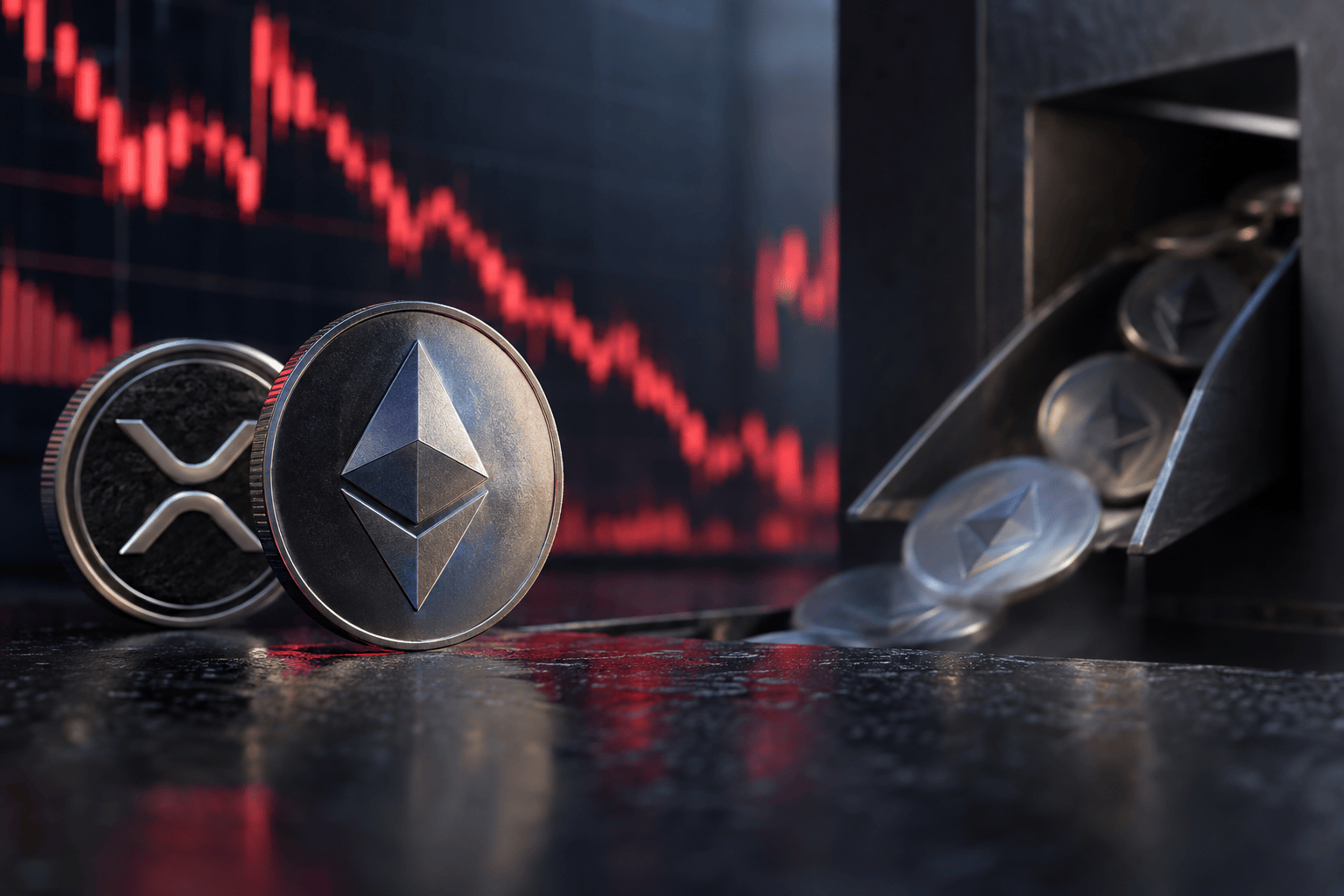 Stemming over ether en XRP somberst in maanden, ondanks koerswinst