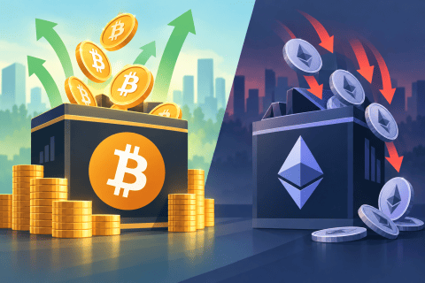 Bitcoin-ETF's halen ruim 1 miljard dollar op na twee weken uitstroom