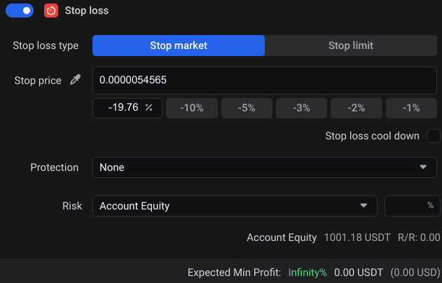 altrady stoploss