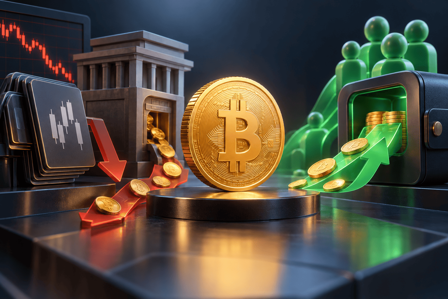 Twee groepen beleggers drukten bitcoin, toch blijft er nieuw geld binnenkomen