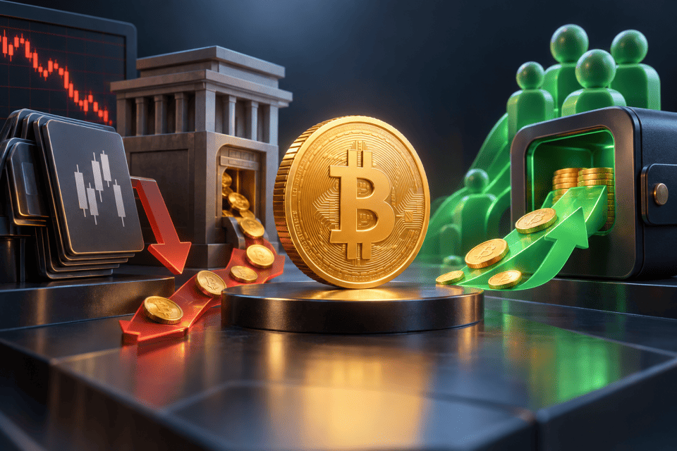 Twee groepen beleggers drukten bitcoin, toch blijft er nieuw geld binnenkomen