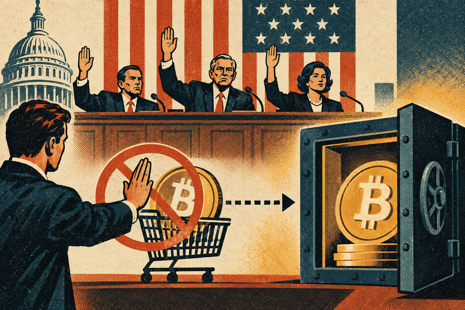 Amerikaanse commissie stemt voor bitcoinwet: niet kopen, twintig jaar niet verkopen