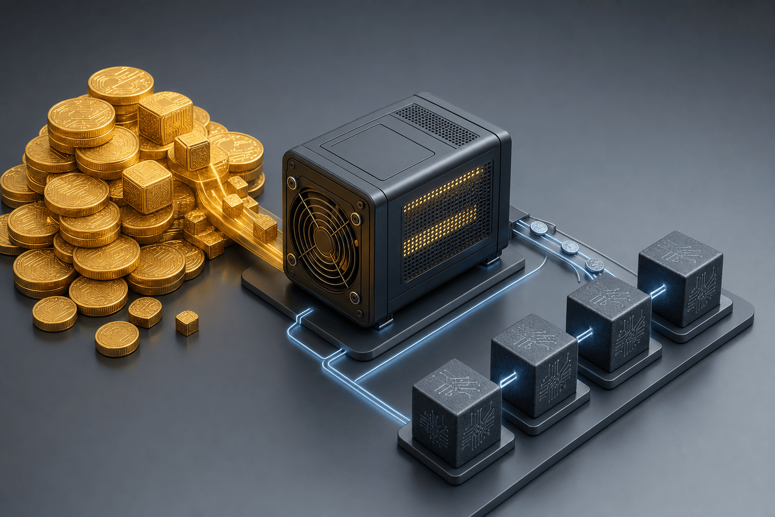 Transactiekosten leveren bitcoinminers nog 0,7 procent van hun inkomsten op, laagste aandeel sinds 2016