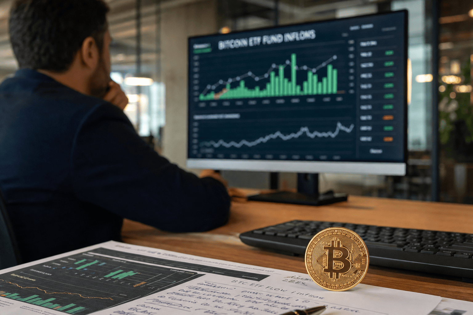 Bitcoin-ETF's halen 853,54 miljoen dollar op in beste week sinds april