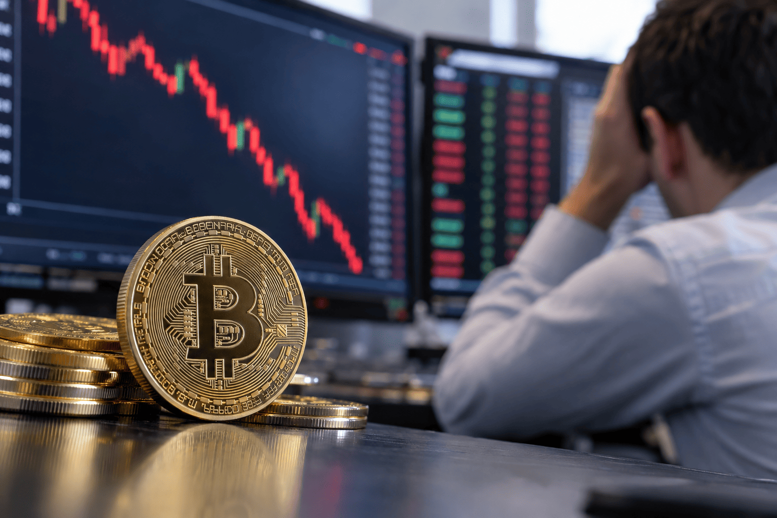Grootste uitstroom uit bitcoin-ETF's sinds juni, op zware dag voor Wall Street
