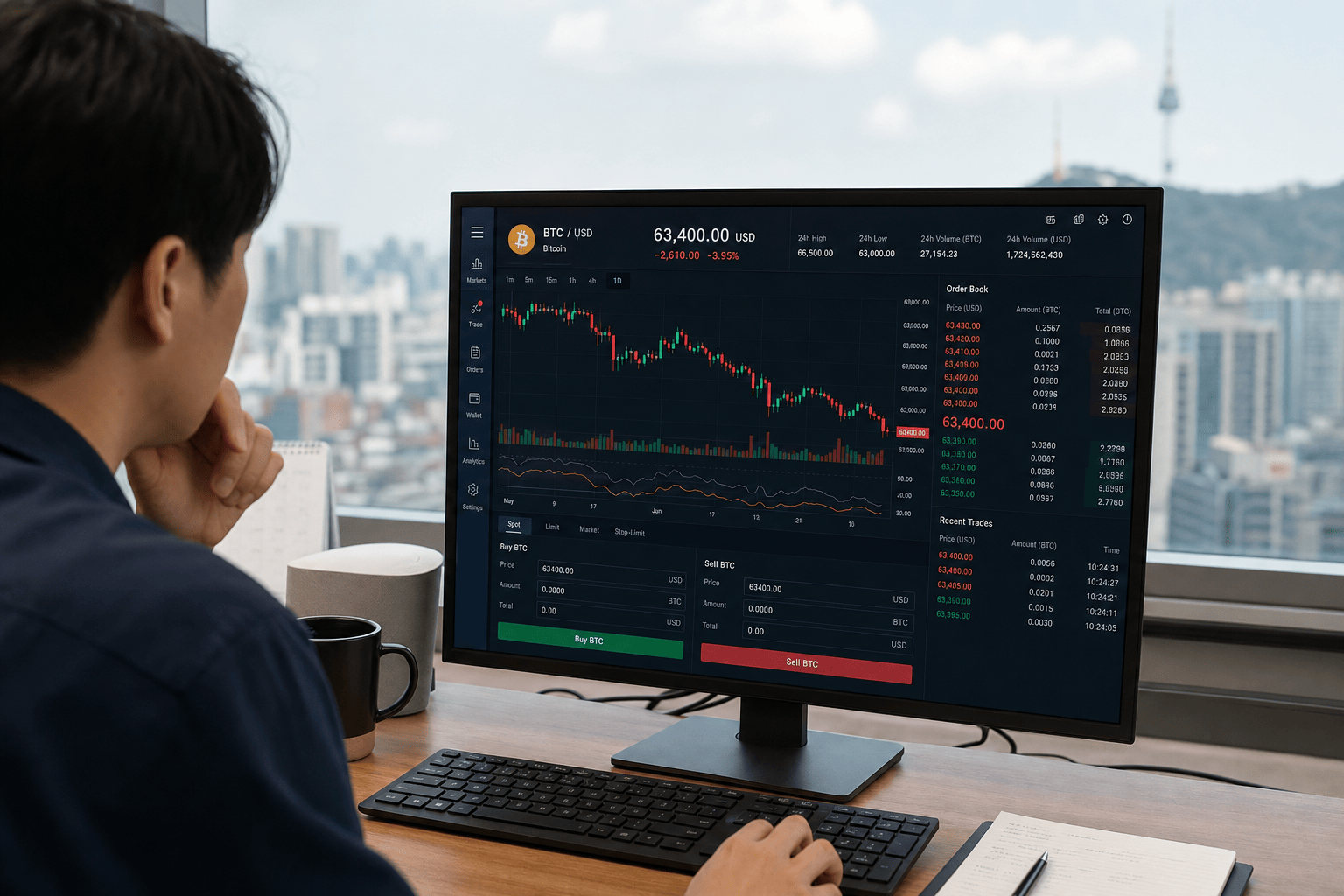 Bitcoin zakt naar 63.400 dollar na crash op Zuid-Koreaanse beurs