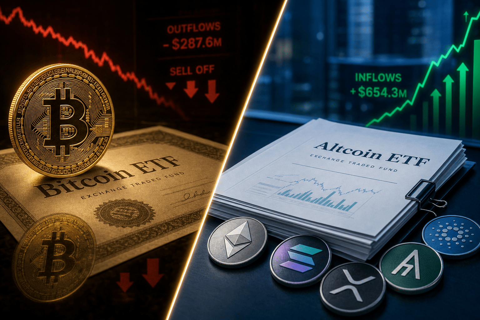 Beleggers ruilen bitcoin-ETF's in voor altcoin-ETF's