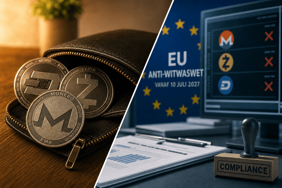 EU-antiwitwaswet raakt privacycoins bij beurzen vanaf 10 juli 2027, niet in eigen wallet