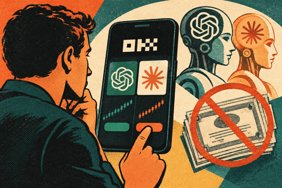 OKX opent handel op OpenAI en Anthropic, maar je koopt geen aandeel