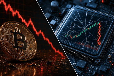 Bitcoin zakt naar 62.500 dollar terwijl AI-rally op de beurzen kraakt