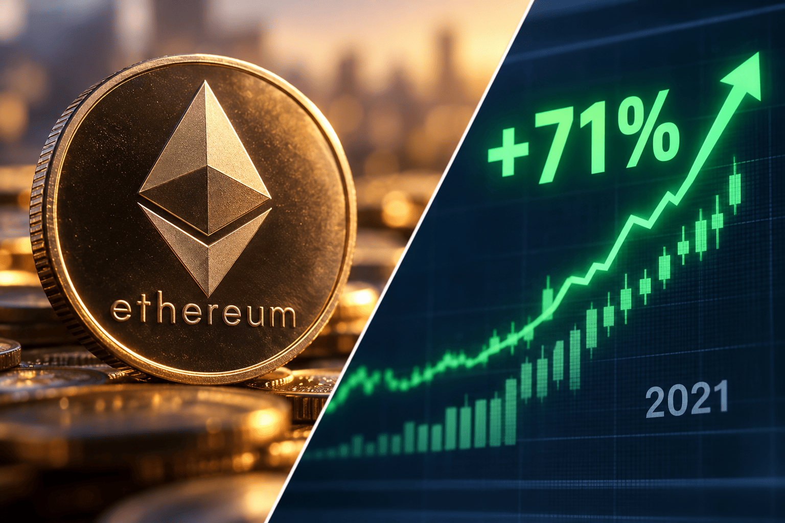 Ether boekt beste kwartaal sinds 2021 en laat bitcoin achter zich