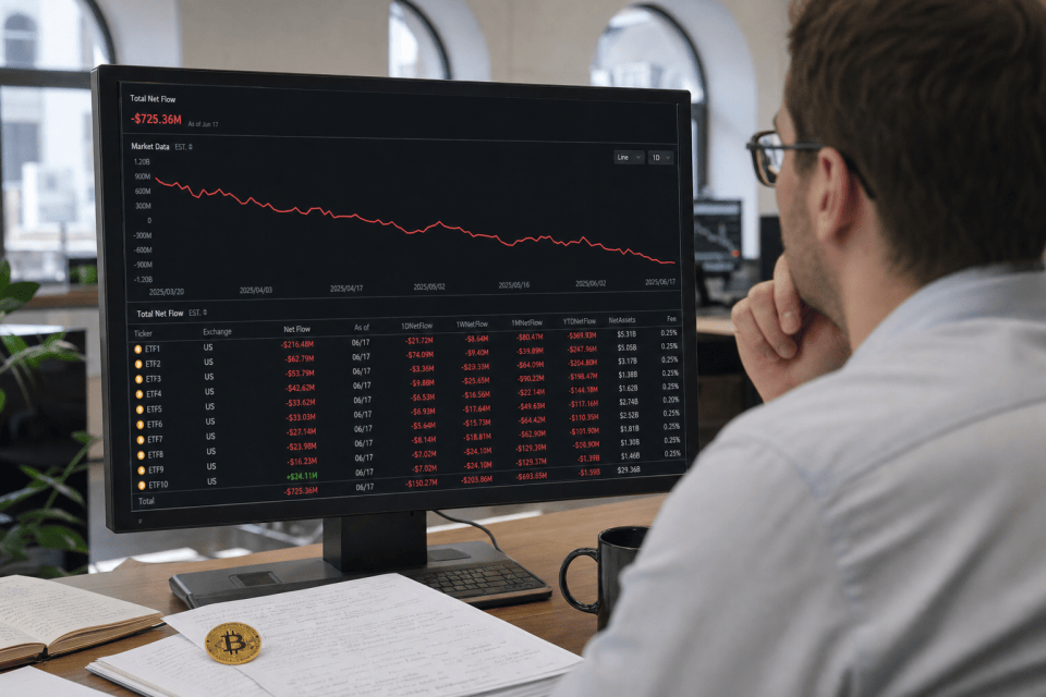 Bitcoin-ETF's boeken langste uitstroomreeks ooit: 4,33 miljard dollar verdwijnt
