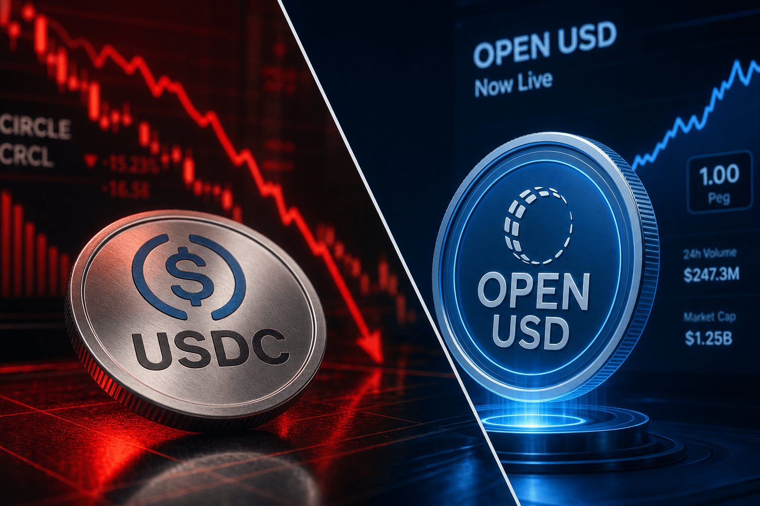 Circle-aandeel keldert 17% na lancering USDC-concurrent Open USD