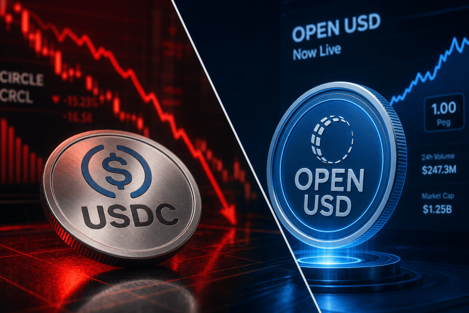 Circle-aandeel keldert 17% na lancering USDC-concurrent Open USD
